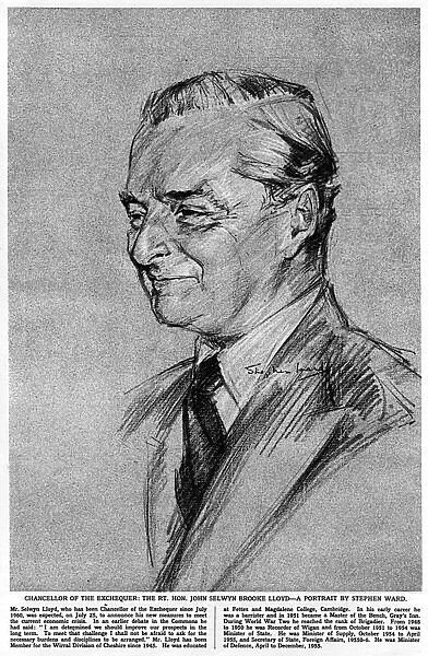 Mr. Selywn Lloyd, as sketched by Stephen Ward, 1961