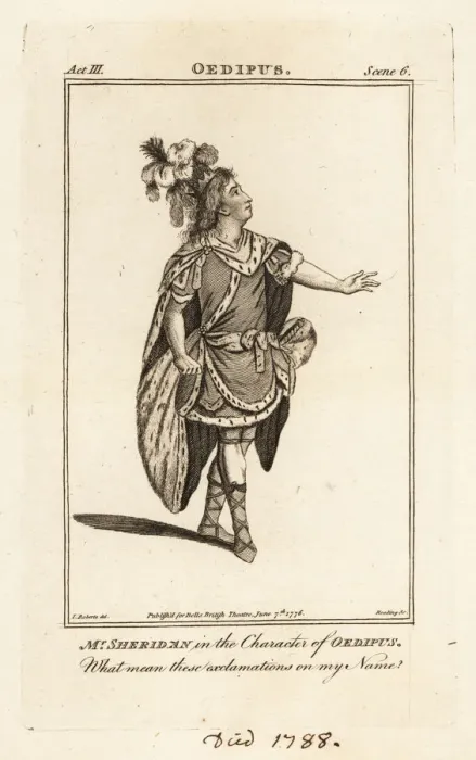 Framed Print : Mr Thomas Sheridan in the character of Oedipus in Framed Print : Mr Thomas Sheridan in the character of Oedipus in
