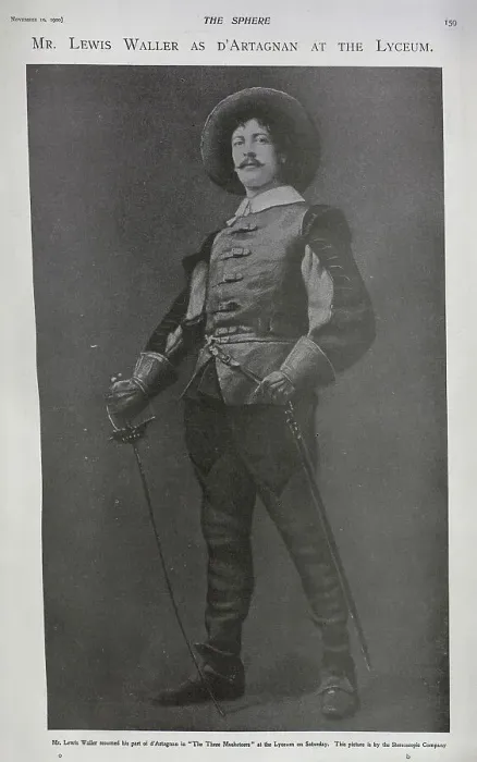 Framed Print : Mr Waller dressed at d'Artagnan Framed Print : Mr Waller dressed at d'Artagnan