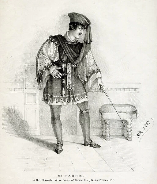 Mr Warde as the Prince of Wales in Shakespeares Henry IV