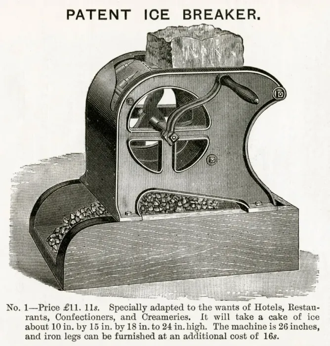 Framed Print : Mrs A. B Marshalls patent ice breaker 1890s Framed Print : Mrs A. B Marshalls patent ice breaker 1890s