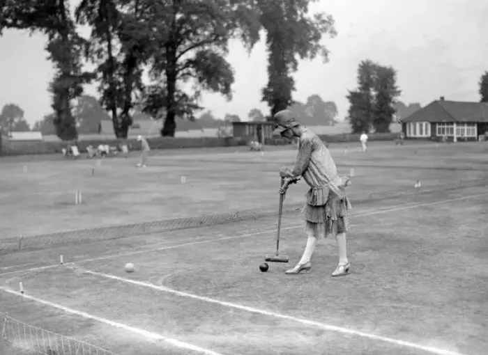 Framed Print : Mrs. Apps Plays Croquet Framed Print : Mrs. Apps Plays Croquet