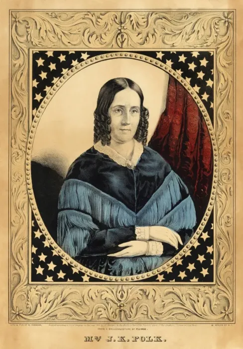 Framed Print : Mrs. J. K. Polk Framed Print : Mrs. J. K. Polk