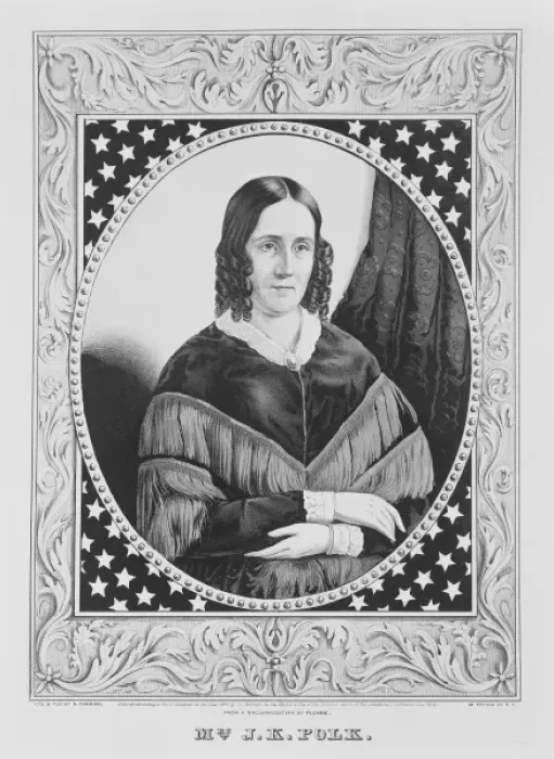 Framed Print : Mrs. J. K. Polk Framed Print : Mrs. J. K. Polk