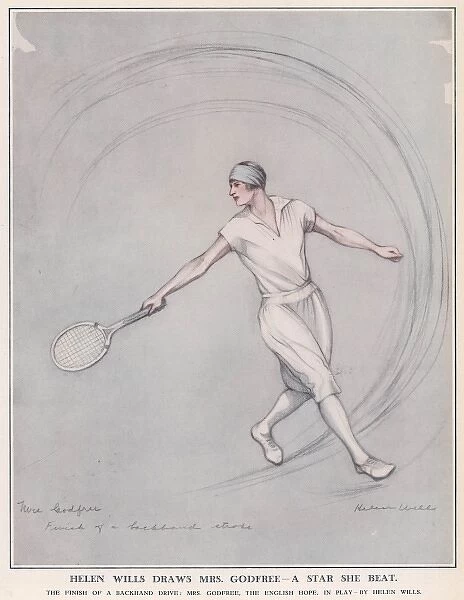 Mrs Kitty Godfree, English tennis player