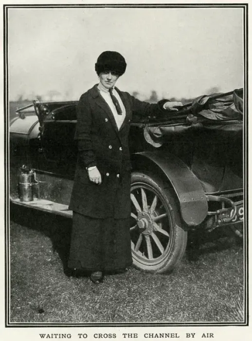Framed Print : Mrs Leeming hoping to become 1st woman to fly Channel Framed Print : Mrs Leeming hoping to become 1st woman to fly Channel