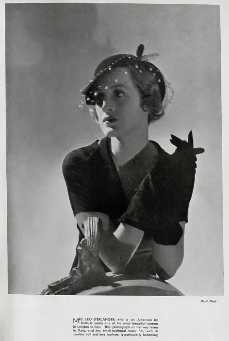 Framed Print : Mrs Leo d'Erlanger, studio fashion portrait in hat and gloves. With description, Mrs Leo d'Erlanger, who is an American by birth, is easily one of the most beautiful women in London to-day Framed Print : Mrs Leo d'Erlanger, studio fashion portrait in hat and gloves. With description, Mrs Leo d'Erlanger, who is an American by birth, is easily one of the most beautiful women in London to-day