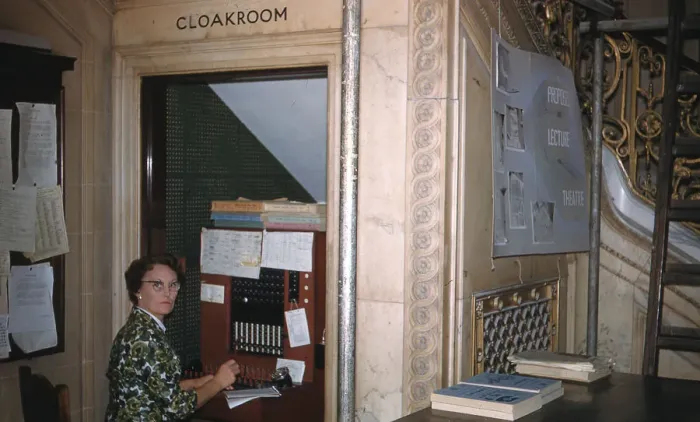 Framed Print : Mrs Martin - telephone exchange in cupboard - Hamilton Place Framed Print : Mrs Martin - telephone exchange in cupboard - Hamilton Place