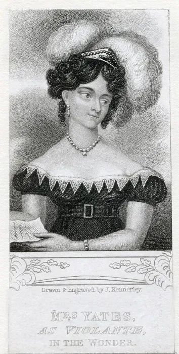 Framed Print : Mrs Mary Ann Yates, early 19th century actress as Violante Framed Print : Mrs Mary Ann Yates, early 19th century actress as Violante