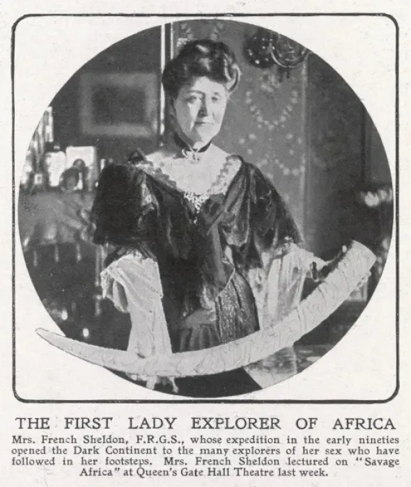 Framed Print : Mrs. Mary French Sheldon, c. 1909 Framed Print : Mrs. Mary French Sheldon, c. 1909
