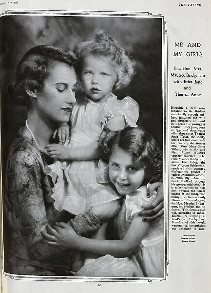 Mrs Maurice Bridgeman with daughters