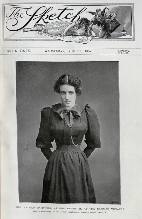 Framed Print : Mrs Patrick Campbell, actress, in the role of Mrs Ebbsmith Framed Print : Mrs Patrick Campbell, actress, in the role of Mrs Ebbsmith
