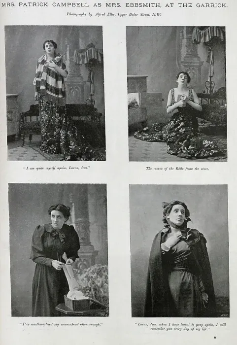 Framed Print : Mrs Patrick Campbell, actress, four theatrical portraits Framed Print : Mrs Patrick Campbell, actress, four theatrical portraits