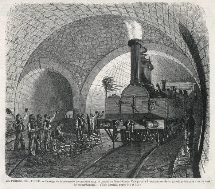 Framed Print : Mt Cenis Tunnel Opens Framed Print : Mt Cenis Tunnel Opens