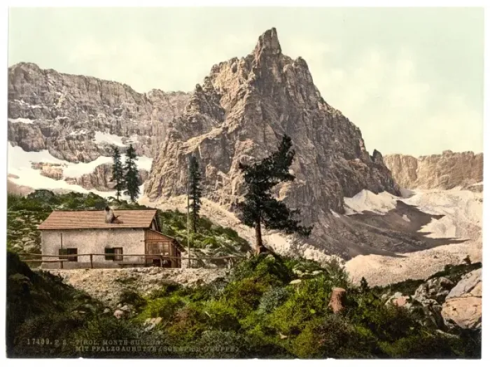 Framed Print : Mt. Surlon and lake, Tyrol, Austro-Hungary Framed Print : Mt. Surlon and lake, Tyrol, Austro-Hungary