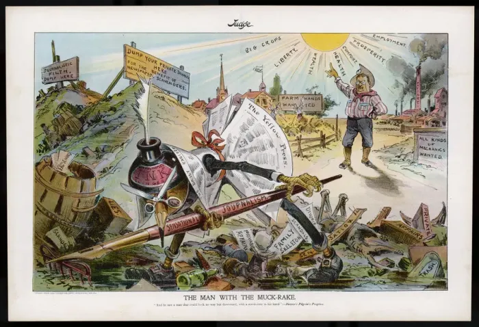 Framed Print : MUCK-RAKING JOURNALISTS Framed Print : MUCK-RAKING JOURNALISTS