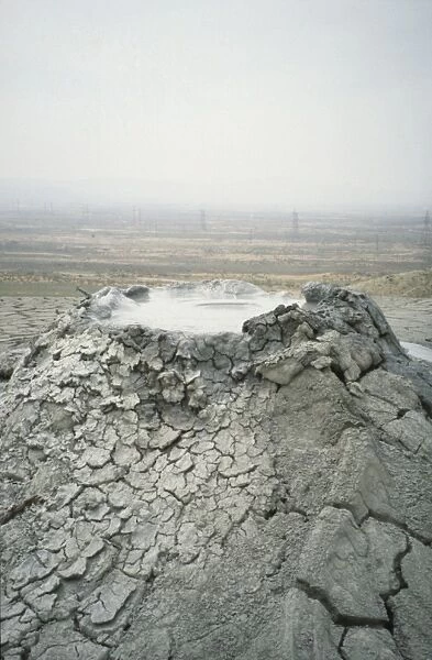 Mud volcanoes vent, Baku 1992