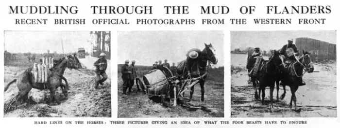 Framed Print : Muddling through the mud of Flanders, 1917 Framed Print : Muddling through the mud of Flanders, 1917