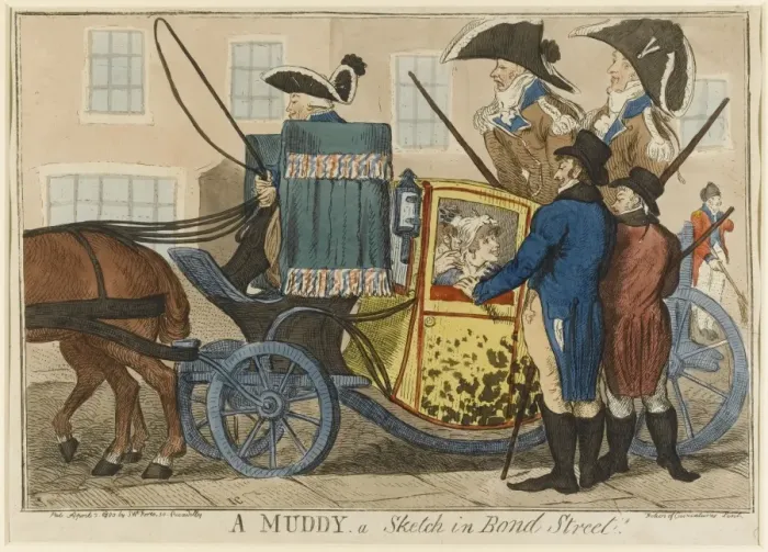 Framed Print : A Muddy a sketch in Bond street Framed Print : A Muddy a sketch in Bond street