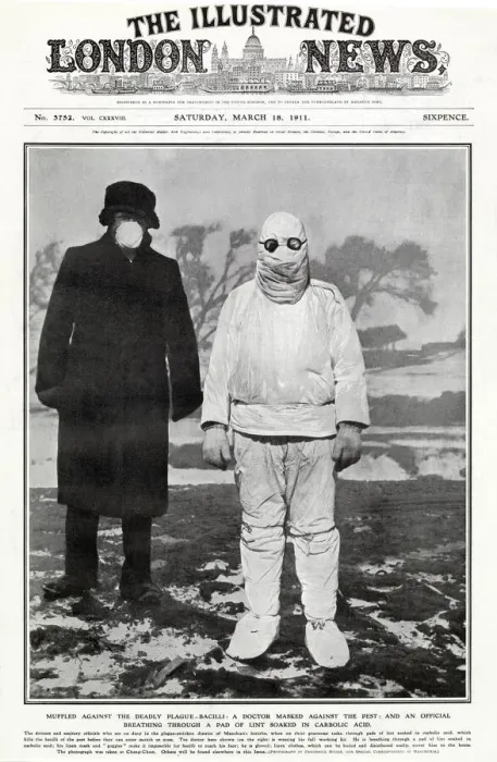 Framed Print : Muffled against the deadly bacilli in Manchuria, a doctor fully masked Framed Print : Muffled against the deadly bacilli in Manchuria, a doctor fully masked