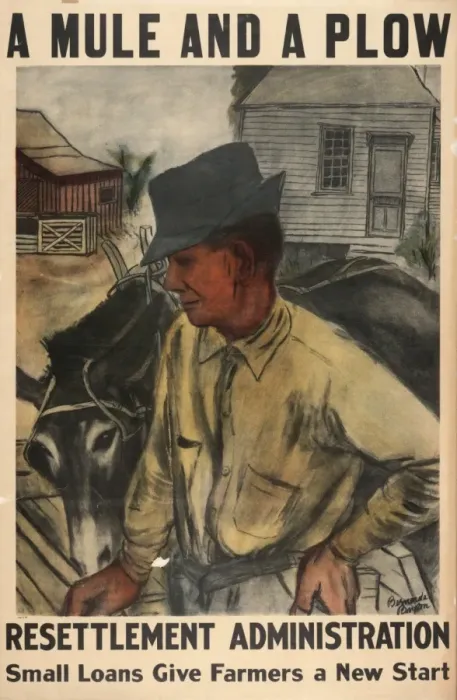 Framed Print : A mule and a plow - Resettlement Administration - Small loan Framed Print : A mule and a plow - Resettlement Administration - Small loan