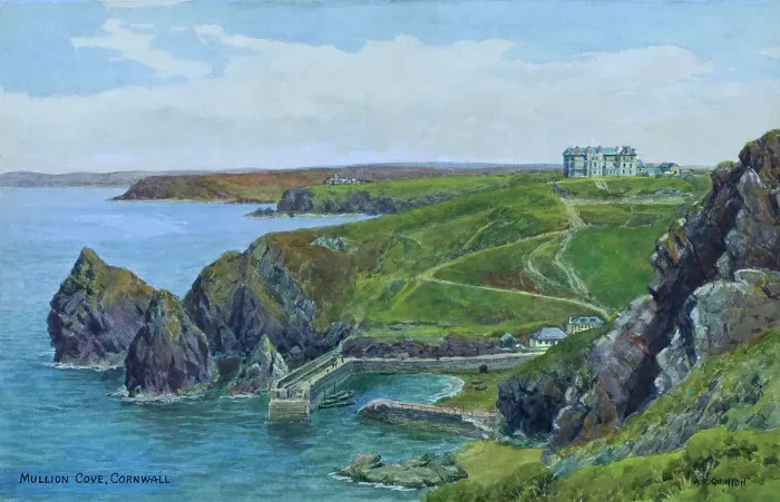 Framed Print : Mullion Cove, Lizard Peninsula, Cornwall Framed Print : Mullion Cove, Lizard Peninsula, Cornwall