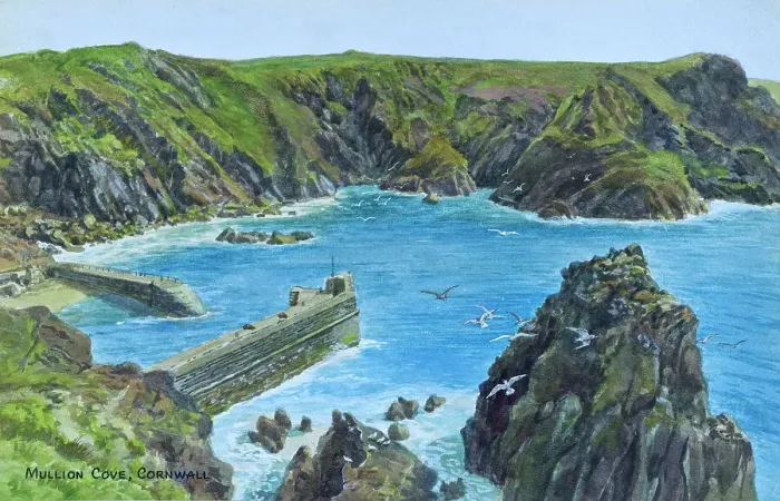 Framed Print : Mullion Cove, Lizard Peninsula, Cornwall Framed Print : Mullion Cove, Lizard Peninsula, Cornwall