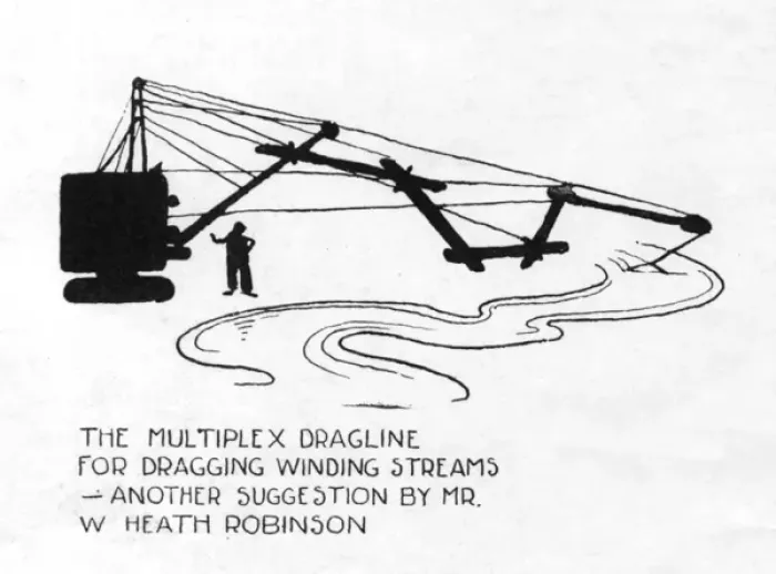 Framed Print : The Multiplex Dragline by Heath Robinson Framed Print : The Multiplex Dragline by Heath Robinson