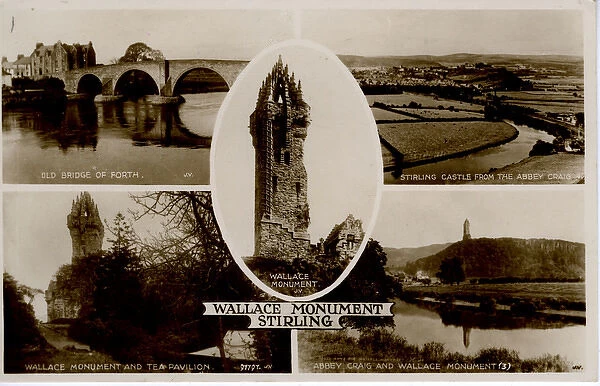 Multiview with Wallace Monument, Stirling, Stirlingshire