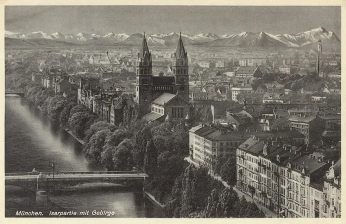 Framed Print : Munich - The Isar River and St. Maximilian Framed Print : Munich - The Isar River and St. Maximilian