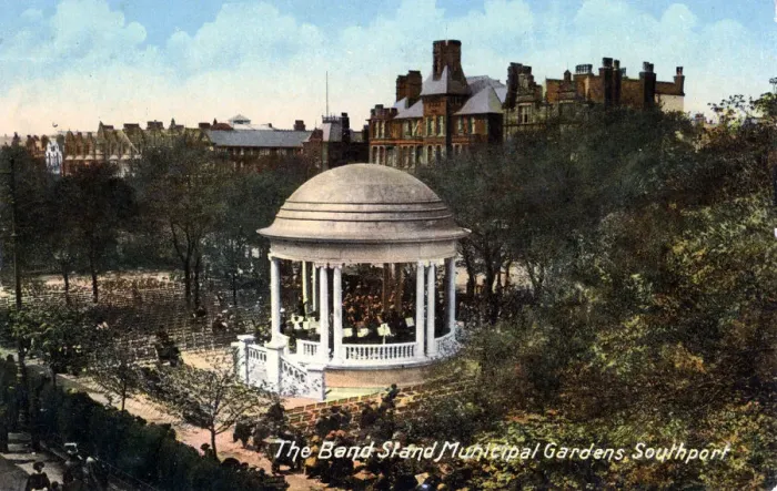 Framed Print : Municipal Gardens - Band Stand, Southport, Lancashire Framed Print : Municipal Gardens - Band Stand, Southport, Lancashire