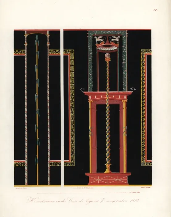 Framed Print : Mural from the House of Argus (Casa d Argo) at Heraculaneum