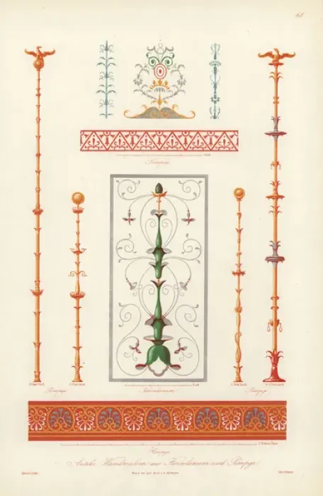 Framed Print : Murals from different houses in Pompeii and Heraculaneum Framed Print : Murals from different houses in Pompeii and Heraculaneum