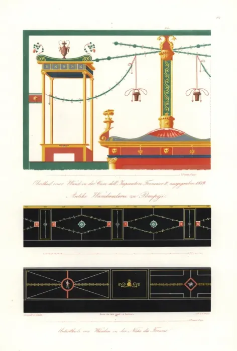 Framed Print : Murals from the House of the Emperor Francis II in Pompeii Framed Print : Murals from the House of the Emperor Francis II in Pompeii