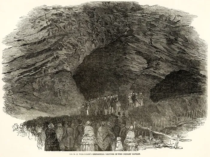 Framed Print : MURCHISON IN CAVERN 1849 Framed Print : MURCHISON IN CAVERN 1849