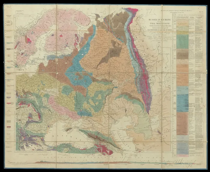 Framed Print : Murchison's Map of Russia (1847) Framed Print : Murchison's Map of Russia (1847)