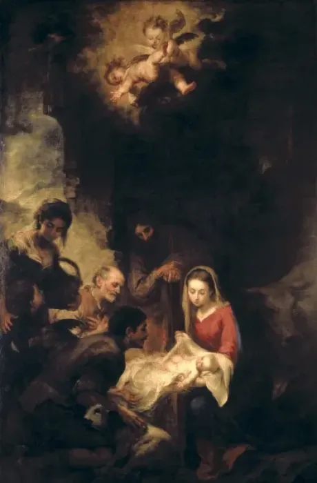 Framed Print : MURILLO, Bartolom項steban (1617-1682). Adoration Framed Print : MURILLO, Bartolom項steban (1617-1682). Adoration