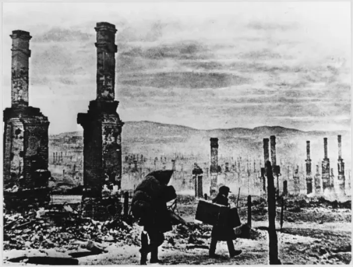 Framed Print : Murmansk after Bombing Framed Print : Murmansk after Bombing