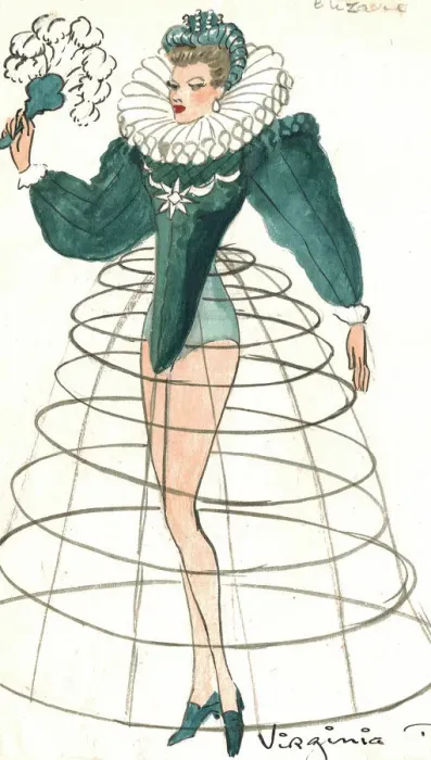 Framed Print : Murrays Cabaret Club costume design Framed Print : Murrays Cabaret Club costume design