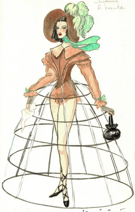 Framed Print : Murrays Cabaret Club costume design Framed Print : Murrays Cabaret Club costume design