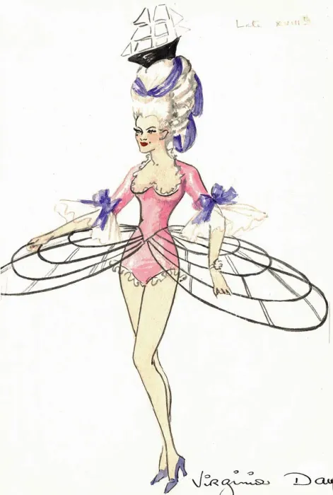 Framed Print : Murrays Cabaret Club costume design Framed Print : Murrays Cabaret Club costume design