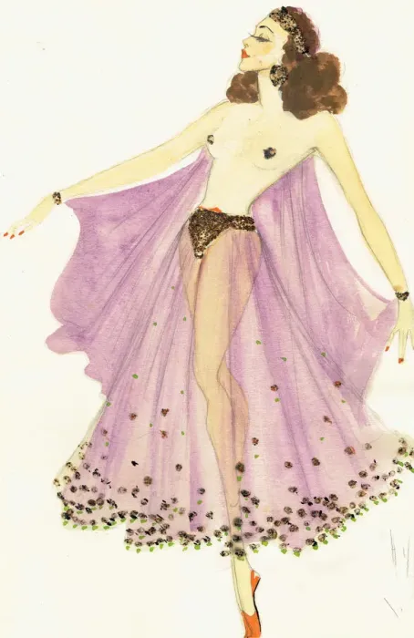 Framed Print : Murrays Cabaret Club costume design Framed Print : Murrays Cabaret Club costume design