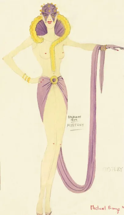 Framed Print : Murrays Cabaret Club costume design Framed Print : Murrays Cabaret Club costume design
