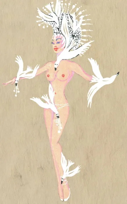 Framed Print : Murrays Cabaret Club costume design Framed Print : Murrays Cabaret Club costume design