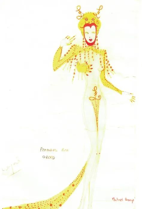 Framed Print : Murrays Cabaret Club costume design Framed Print : Murrays Cabaret Club costume design