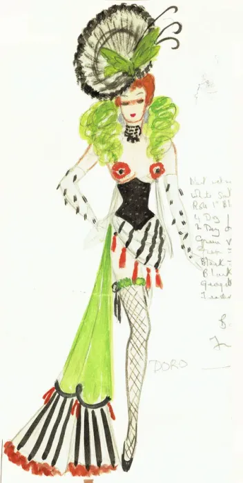 Framed Print : Murrays Cabaret Club costume design Framed Print : Murrays Cabaret Club costume design
