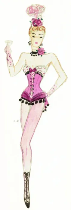 Framed Print : Murrays Cabaret Club costume design Framed Print : Murrays Cabaret Club costume design