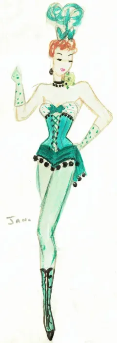 Framed Print : Murrays Cabaret Club costume design Framed Print : Murrays Cabaret Club costume design