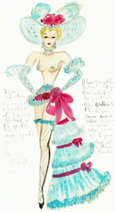Framed Print : Murrays Cabaret Club costume design Framed Print : Murrays Cabaret Club costume design