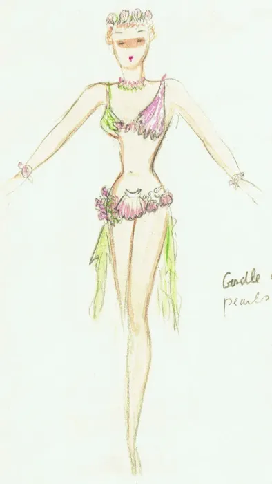 Framed Print : Murrays Cabaret Club costume design Framed Print : Murrays Cabaret Club costume design